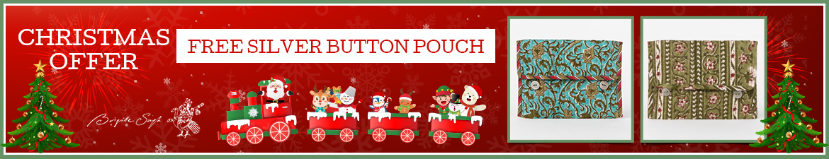 Free Silver Button Pouch