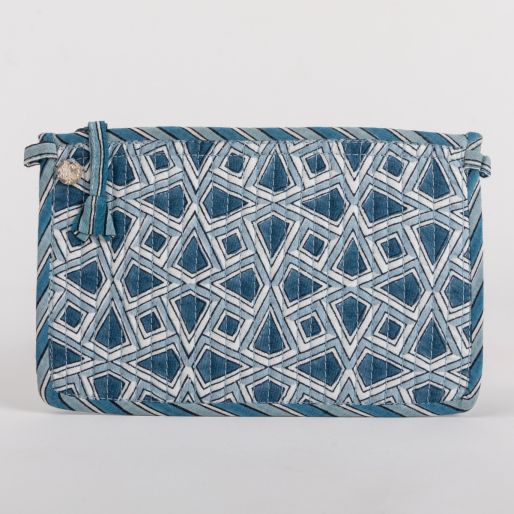 Small purse (Light blue trikon jali )
