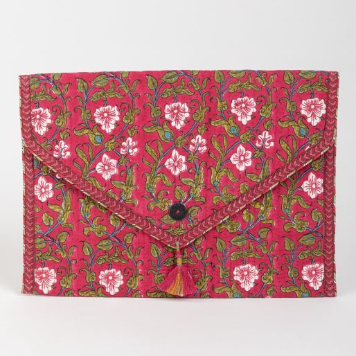 Evening Pouch Large( Rasberry Peony Jal )