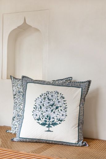French Traditionally Quilted Cushion Cover  65 x 65 Cms.