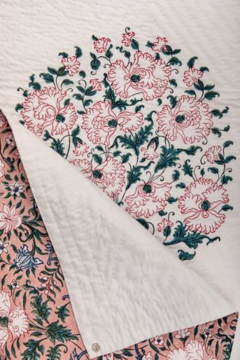 Bedcover Pink Amapola Buta and Pink Jal